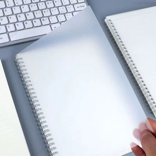Cahier à spirale 80 feuilles - couverture transparente